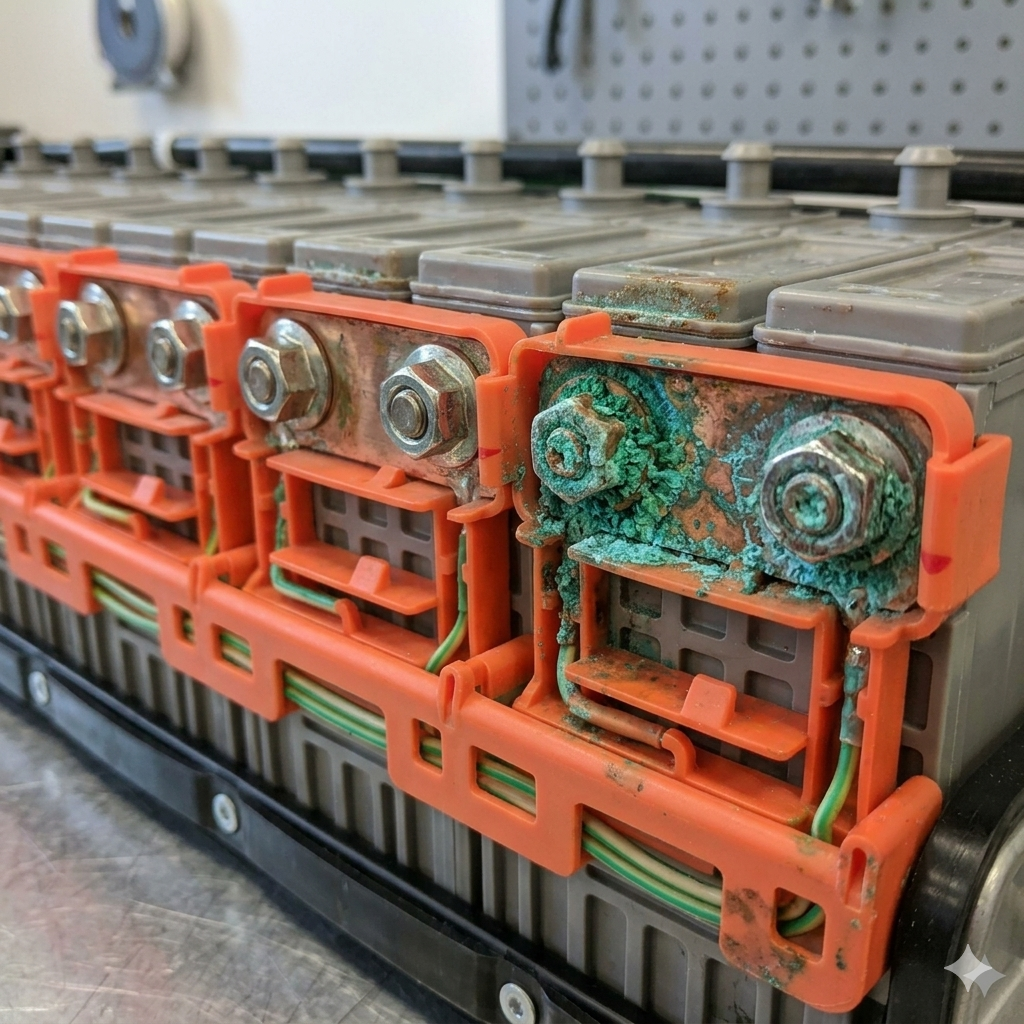 Hybrid battery busbar cleaning and debris removal — Hybrid Battery Solutions Bay Area