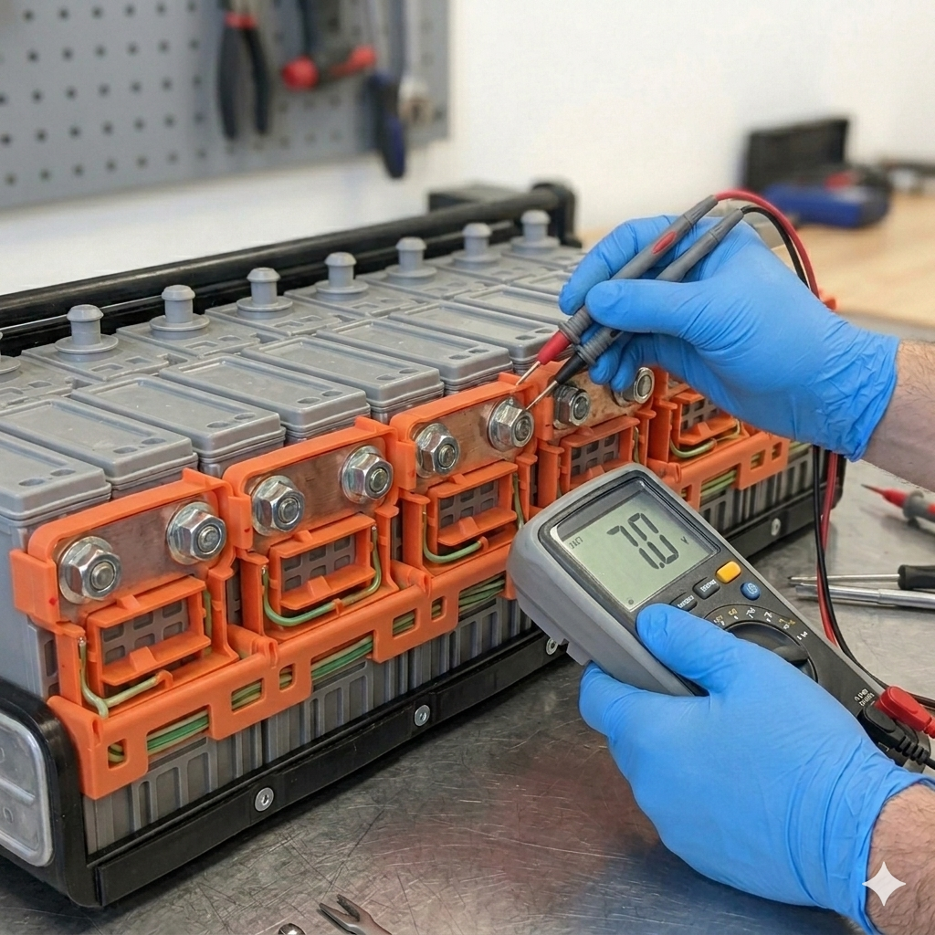 Hybrid battery busbar cleaning and debris removal — Hybrid Battery Solutions Bay Area