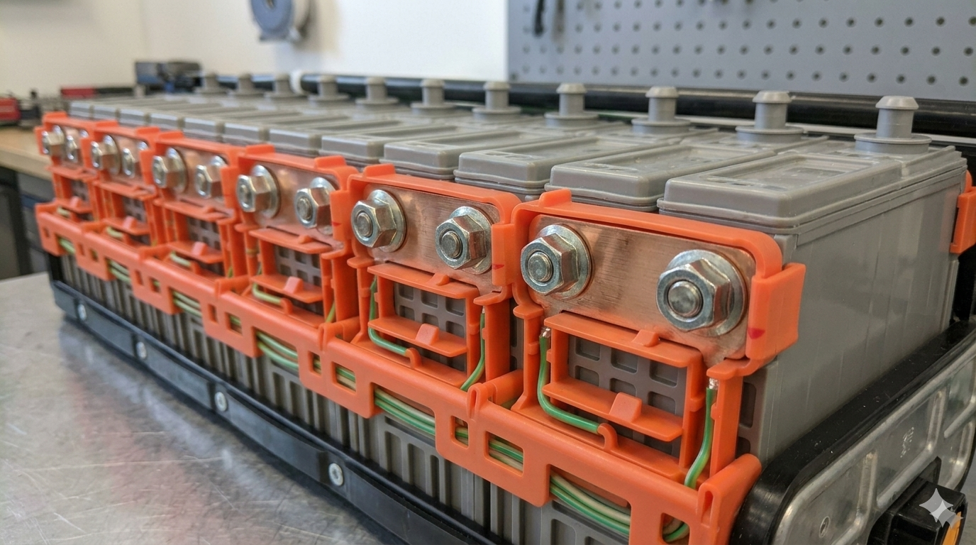 Hybrid battery busbar cleaning and debris removal — Hybrid Battery Solutions Bay Area